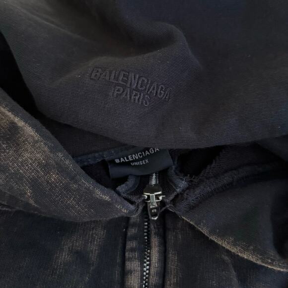 Balenciaga 2023 mud show hoodie SS23 Runway Distressed muddy S small oversized - Picture 9 of 16